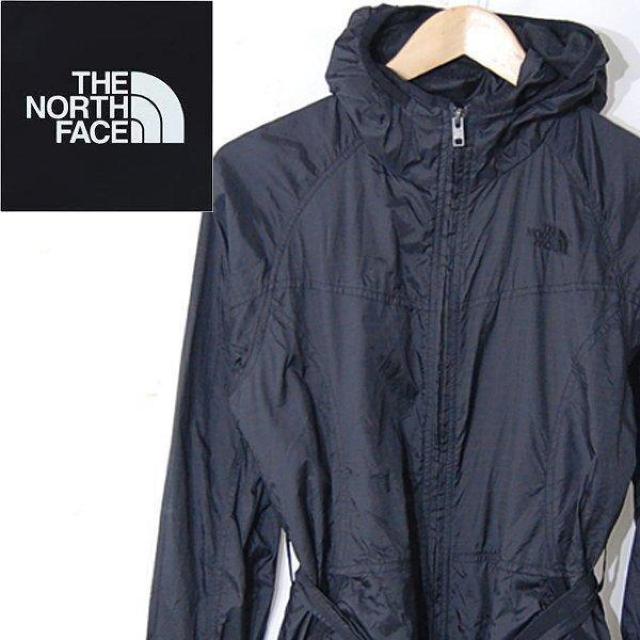 ノースフェイスTHE NORTH FACE■ナイロンパーカー ジップジャケット ウェストマーク 裏メッシュ■M■ブラック < 女性ファッション  ノースフェイスTHE NORTH FACE■ナイロンパーカー ジップジャケット ウェストマーク 裏メッシュ■M■ブラック  < 女性ファッションの
