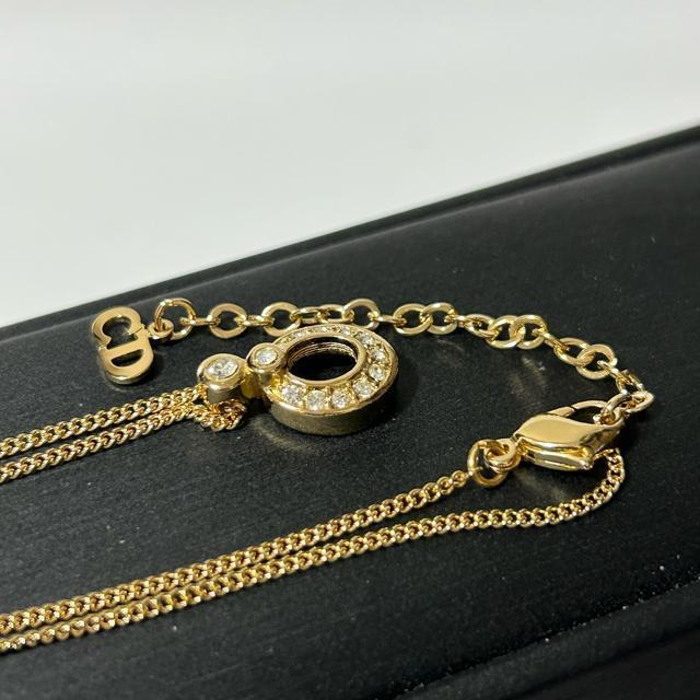 美品 Christian Dior クリスチャン ディオール ネックレス オーバル GP ラインストーン レディース < ブランド 美品 Christian Dior クリスチャン ディオール ネックレス オーバル GP ラインストーン レディース < ブランドの