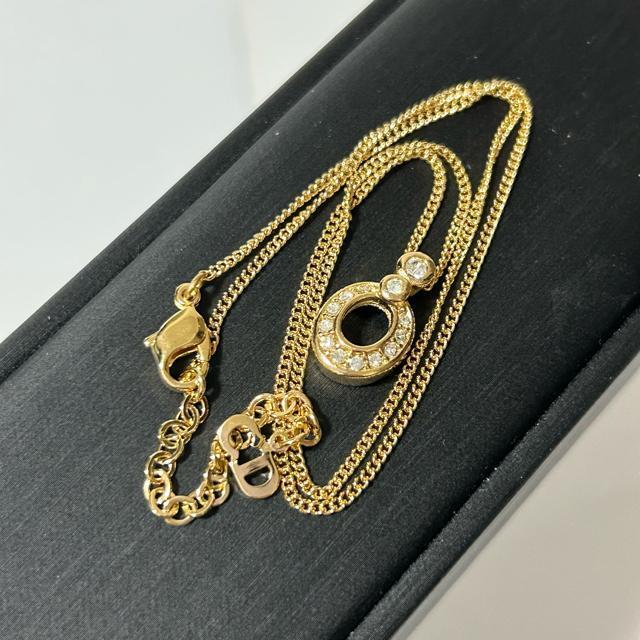 美品 Christian Dior クリスチャン ディオール ネックレス オーバル GP ラインストーン レディース < ブランド 美品 Christian Dior クリスチャン ディオール ネックレス オーバル GP ラインストーン レディース < ブランドの