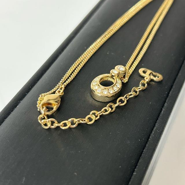 美品 Christian Dior クリスチャン ディオール ネックレス オーバル GP ラインストーン レディース < ブランド 美品 Christian Dior クリスチャン ディオール ネックレス オーバル GP ラインストーン レディース < ブランドの