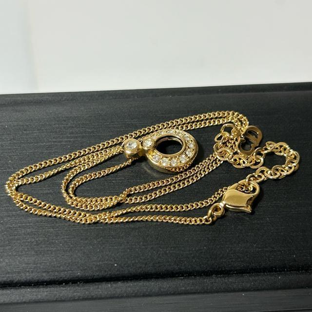 美品 Christian Dior クリスチャン ディオール ネックレス オーバル GP ラインストーン レディース < ブランド 美品 Christian Dior クリスチャン ディオール ネックレス オーバル GP ラインストーン レディース < ブランドの