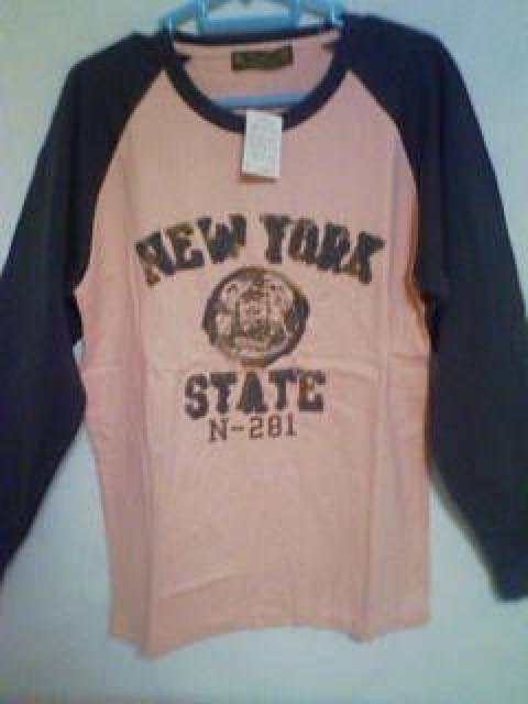 Aー339☆新品☆長袖ラグランカレッジTシャツ L < 男性ファッション  Aー339☆新品☆長袖ラグランカレッジTシャツ L  < 男性ファッションの