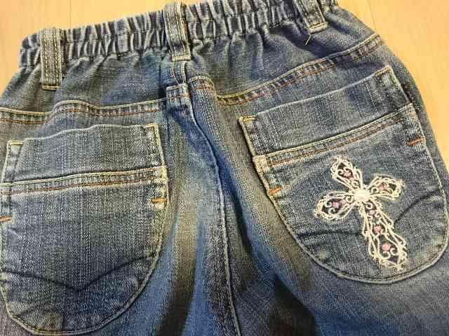 女児デニムズボン/ジーパン/ジーンズ/キッズパンツ/サイズ120p < キッズ/ベビー  女児デニムズボン/ジーパン/ジーンズ/キッズパンツ/サイズ120p < キッズ/ベビーの