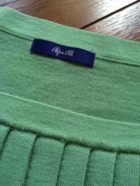 【即決】AFTER ALL◆柔らか&七分袖◆グリーンプリーツニット < 女性ファッション  【即決】AFTER ALL◆柔らか&七分袖◆グリーンプリーツニット < 女性ファッションの