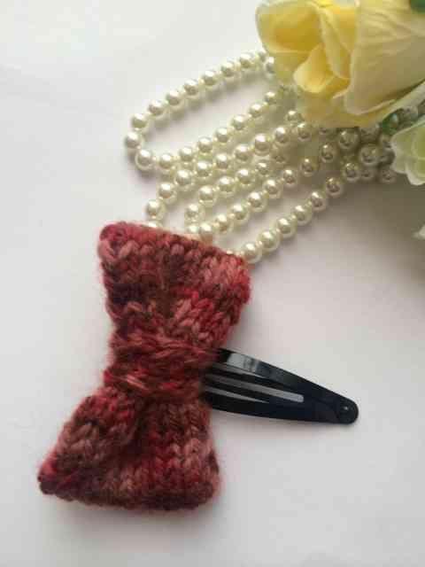 ハンドメイド スリーピン リボン レッド ガーリー axes好き 毛糸 < 女性ファッション  ハンドメイド スリーピン リボン レッド ガーリー axes好き 毛糸  < 女性ファッションの