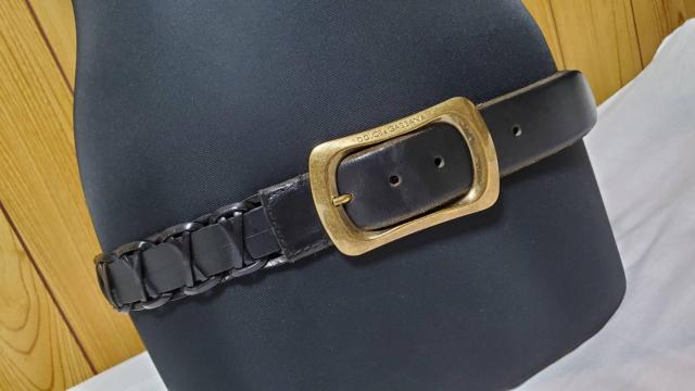 正規レア ドルチェ&ガッバーナ クラシック Lスクエアロゴバックル コンビネーションレザー ベルト 黒 95 カジュアルライダース < ブランド  正規レア ドルチェ&ガッバーナ クラシック Lスクエアロゴバックル コンビネーションレザー ベルト 黒 95 カジュアルライダース < ブランドの