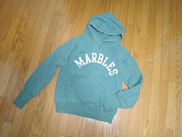MARBLES マーブルズ スウェット パーカー 38S 緑 プルオーバーHOODIE ロゴ LOGO 加工 TMT < ブランド  MARBLES マーブルズ スウェット パーカー 38S 緑 プルオーバーHOODIE ロゴ LOGO 加工 TMT < ブランドの