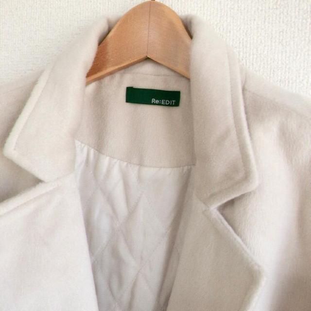 ◆Re:EDIT/リエディ◆選べる裏地付きあったかチェスターコート★ホワイトM*定番アウター♪ < 女性ファッション  ◆Re:EDIT/リエディ◆選べる裏地付きあったかチェスターコート★ホワイトM*定番アウター♪ < 女性ファッションの