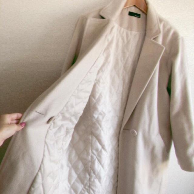 ◆Re:EDIT/リエディ◆選べる裏地付きあったかチェスターコート★ホワイトM*定番アウター♪ < 女性ファッション  ◆Re:EDIT/リエディ◆選べる裏地付きあったかチェスターコート★ホワイトM*定番アウター♪ < 女性ファッションの