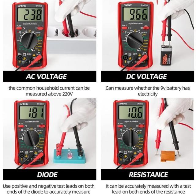 高機能デジタルテスター オレンジ デジタルマルチメータ電気自動AC/DC 電流 電圧 抵抗 計測 電圧電流測定器 < 自動車/バイク 高機能デジタルテスター オレンジ デジタルマルチメータ電気自動AC/DC 電流 電圧 抵抗 計測 電圧電流測定器 < 自動車/バイク