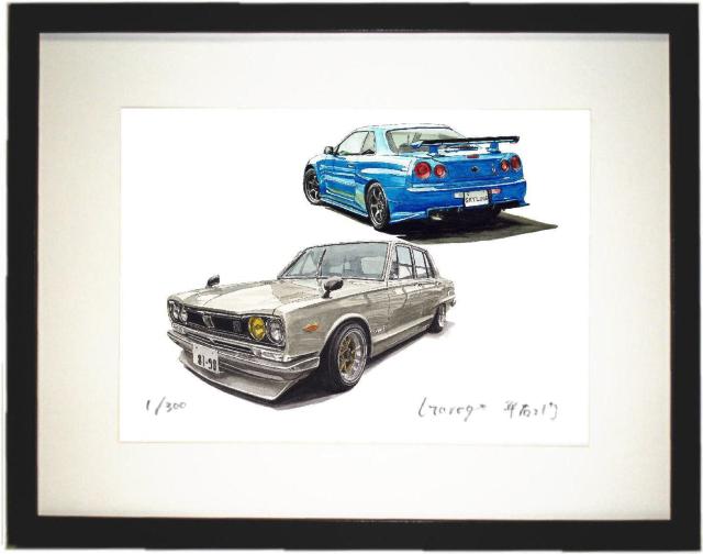 NC-1416スカイラインGT-R/GT限定版画サイン有額装済作家平右ヱ門 < 自動車/バイク NC-1416スカイラインGT-R/GT限定版画サイン有額装済作家平右ヱ門 < 自動車/バイク