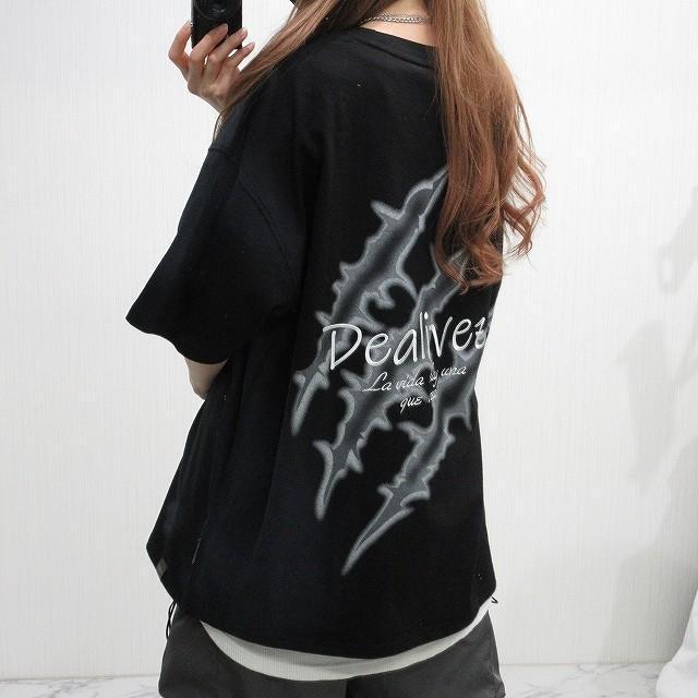 NEW最新bkF【Dealivez】Platinum・ 特殊加工 ロゴ刺繍 オーバーTシャツ < 男性ファッション  NEW最新bkF【Dealivez】Platinum・ 特殊加工 ロゴ刺繍 オーバーTシャツ < 男性ファッションの