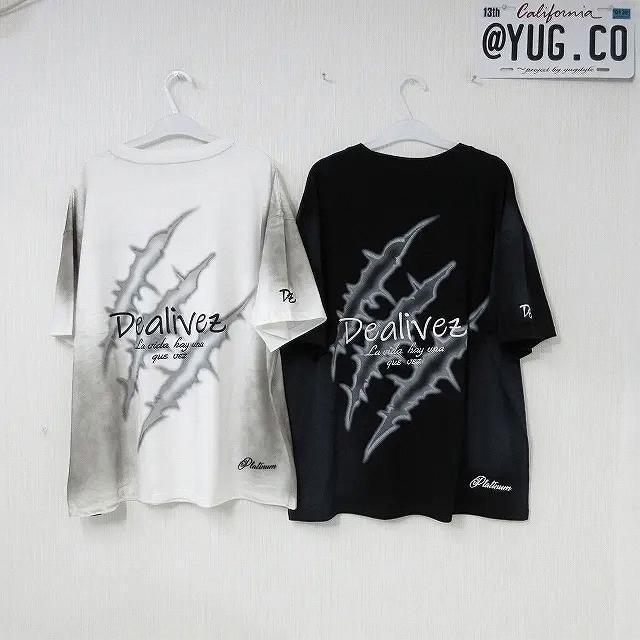 NEW最新bkF【Dealivez】Platinum・ 特殊加工 ロゴ刺繍 オーバーTシャツ < 男性ファッション  NEW最新bkF【Dealivez】Platinum・ 特殊加工 ロゴ刺繍 オーバーTシャツ < 男性ファッションの