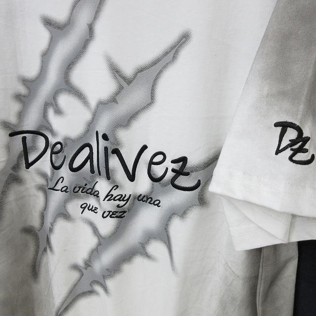 NEW最新bkF【Dealivez】Platinum・ 特殊加工 ロゴ刺繍 オーバーTシャツ < 男性ファッション  NEW最新bkF【Dealivez】Platinum・ 特殊加工 ロゴ刺繍 オーバーTシャツ < 男性ファッションの