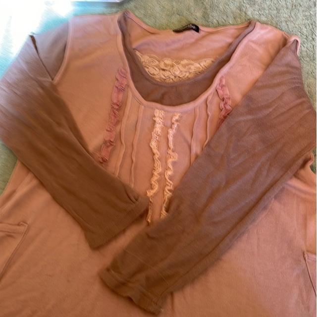 緩いピンク チュニックカットソー < 女性ファッション  緩いピンク チュニックカットソー < 女性ファッションの