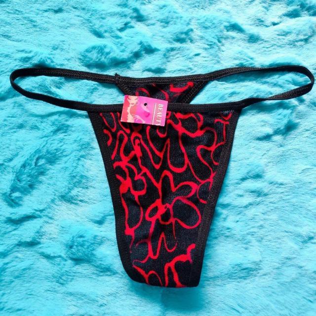 大人Sexy。。。刺繍レースTバック。。。パンティー。。。ショーツ。。。ブラック×レッド。。。 < 女性ファッション  大人Sexy。。。刺繍レースTバック。。。パンティー。。。ショーツ。。。ブラック×レッド。。。  < 女性ファッションの