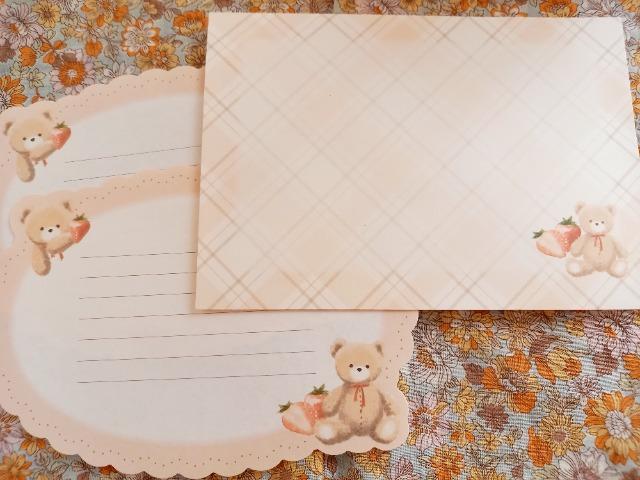 お裾分け☆くまと苺のレターセット☆ < インテリア/ライフ  お裾分け☆くまと苺のレターセット☆  < インテリア/ライフの