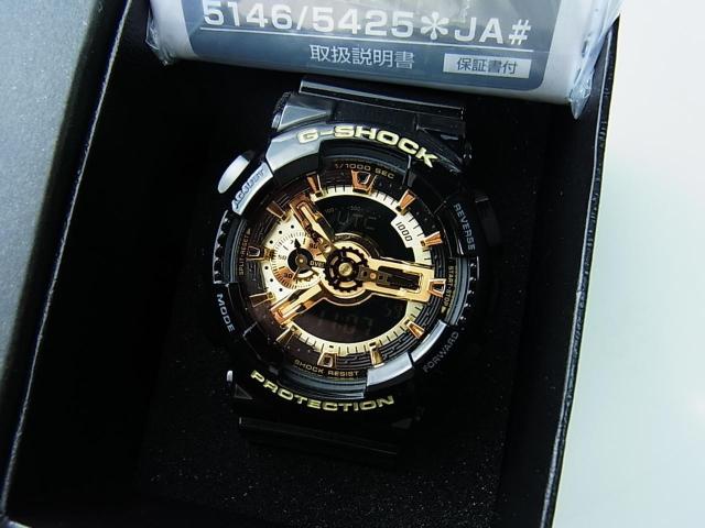 正規未使用カシオ CASIO G-SHOCK GA-110GB-1AJF デジアナ ブラック×ゴールド腕時計 ジーショック < ブランド  正規未使用カシオ CASIO G-SHOCK GA-110GB-1AJF デジアナ ブラック×ゴールド腕時計 ジーショック < ブランドの