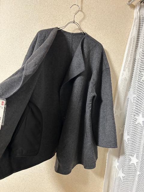新品タグ付きユニクロ★手触り抜群ウール混ダブルフェイスショートコート < ブランド 新品タグ付きユニクロ★手触り抜群ウール混ダブルフェイスショートコート < ブランドの