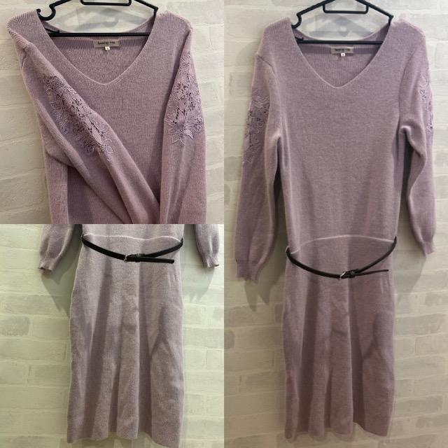 Apuweiser-riche★袖刺繍アンゴラニットワンピース★ < ブランド Apuweiser-riche★袖刺繍アンゴラニットワンピース★ < ブランドの