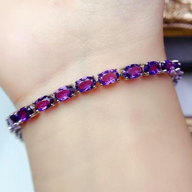 ナチュラル アメジスト ブレスレット 高級女性ジュエリー 天然 カラーストーン アクセサリー S0_7045 < 女性アクセサリー/時計 ナチュラル アメジスト ブレスレット 高級女性ジュエリー 天然 カラーストーン アクセサリー S0_7045 < 女性アクセサリー/時計の