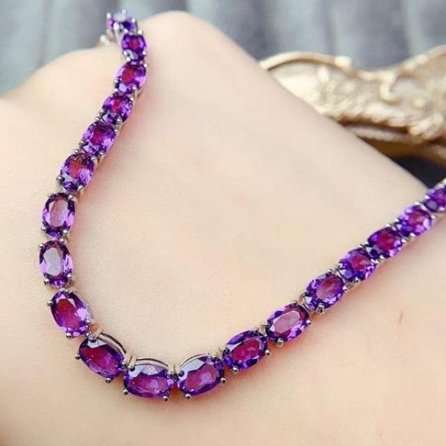 ナチュラル アメジスト ブレスレット 高級女性ジュエリー 天然 カラーストーン アクセサリー S0_7045 < 女性アクセサリー/時計 ナチュラル アメジスト ブレスレット 高級女性ジュエリー 天然 カラーストーン アクセサリー S0_7045 < 女性アクセサリー/時計の