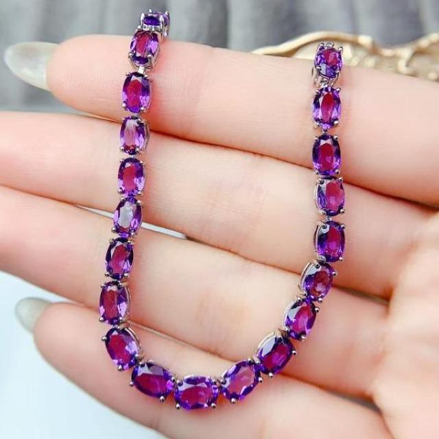 ナチュラル アメジスト ブレスレット 高級女性ジュエリー 天然 カラーストーン アクセサリー S0_7045 < 女性アクセサリー/時計 ナチュラル アメジスト ブレスレット 高級女性ジュエリー 天然 カラーストーン アクセサリー S0_7045 < 女性アクセサリー/時計の