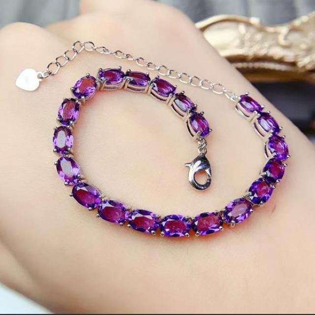 ナチュラル アメジスト ブレスレット 高級女性ジュエリー 天然 カラーストーン アクセサリー S0_7045 < 女性アクセサリー/時計 ナチュラル アメジスト ブレスレット 高級女性ジュエリー 天然 カラーストーン アクセサリー S0_7045 < 女性アクセサリー/時計の