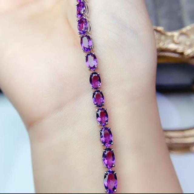 ナチュラル アメジスト ブレスレット 高級女性ジュエリー 天然 カラーストーン アクセサリー S0_7045 < 女性アクセサリー/時計 ナチュラル アメジスト ブレスレット 高級女性ジュエリー 天然 カラーストーン アクセサリー S0_7045 < 女性アクセサリー/時計の