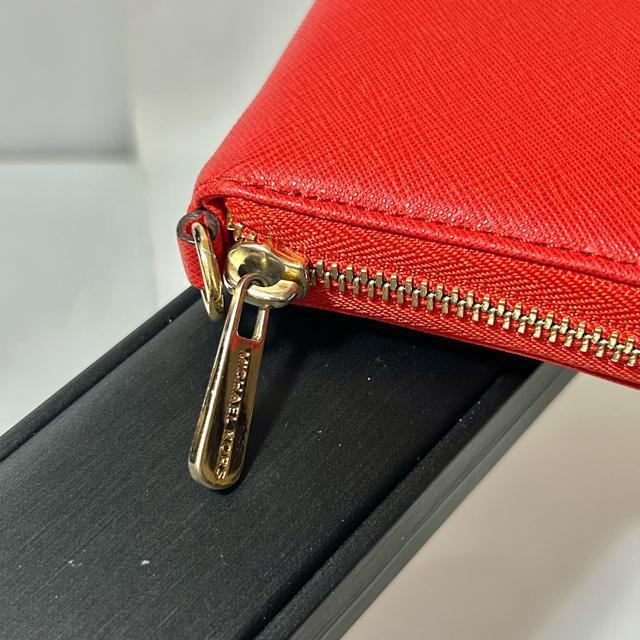 MICHAEL KORS マイケルコース レザー ラウンドファスナー 財布 ウォレット 札入れ カード入れ レッド < ブランド MICHAEL KORS マイケルコース レザー ラウンドファスナー 財布 ウォレット 札入れ カード入れ レッド < ブランドの