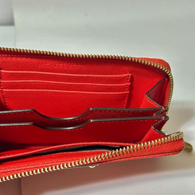 MICHAEL KORS マイケルコース レザー ラウンドファスナー 財布 ウォレット 札入れ カード入れ レッド < ブランド MICHAEL KORS マイケルコース レザー ラウンドファスナー 財布 ウォレット 札入れ カード入れ レッド < ブランドの