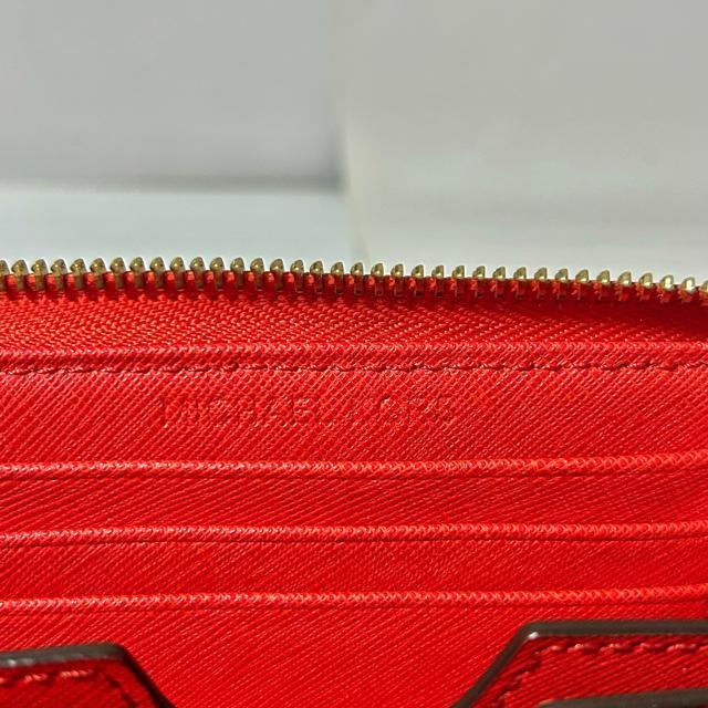 MICHAEL KORS マイケルコース レザー ラウンドファスナー 財布 ウォレット 札入れ カード入れ レッド < ブランド MICHAEL KORS マイケルコース レザー ラウンドファスナー 財布 ウォレット 札入れ カード入れ レッド < ブランドの