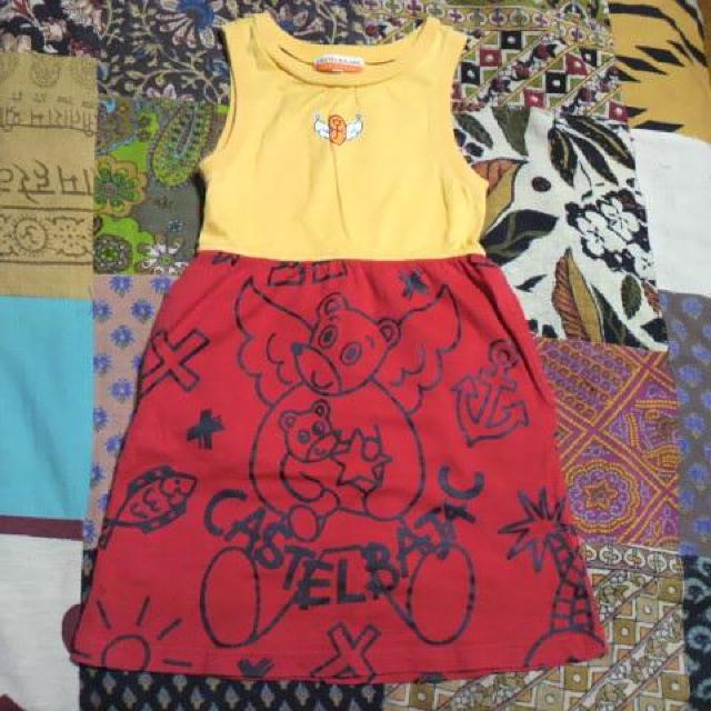 キッズカステルバジャックくまさん タンク ワンピース 100p < キッズ/ベビー  キッズカステルバジャックくまさん タンク ワンピース 100p  < キッズ/ベビーの