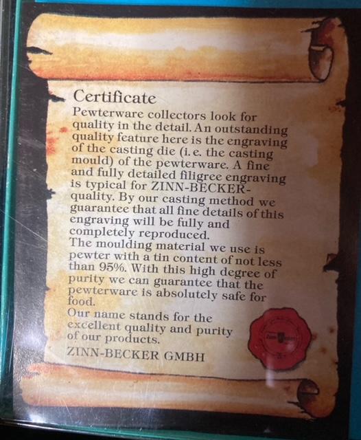 Zinn-Becker 飾り皿 ドイツ製 錫95% 箱付き < インテリア/ライフ Zinn-Becker 飾り皿 ドイツ製 錫95% 箱付き < インテリア/ライフの