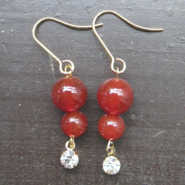 カーネリアン*サージカルステンレスピアス 天然石 < 女性アクセサリー/時計 カーネリアン*サージカルステンレスピアス 天然石 < 女性アクセサリー/時計の