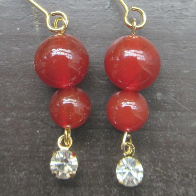 カーネリアン*サージカルステンレスピアス 天然石 < 女性アクセサリー/時計 カーネリアン*サージカルステンレスピアス 天然石 < 女性アクセサリー/時計の