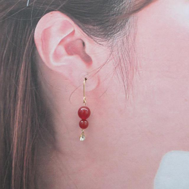 カーネリアン*サージカルステンレスピアス 天然石 < 女性アクセサリー/時計 カーネリアン*サージカルステンレスピアス 天然石 < 女性アクセサリー/時計の