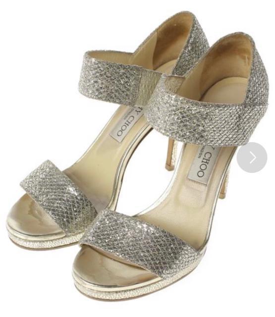 JIMMYCHOOジミーチュウゴールドシルバーサンダルパーティー金銀 < ブランド  JIMMYCHOOジミーチュウゴールドシルバーサンダルパーティー金銀  < ブランドの