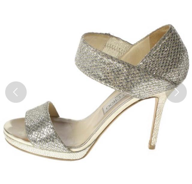 JIMMYCHOOジミーチュウゴールドシルバーサンダルパーティー金銀 < ブランド  JIMMYCHOOジミーチュウゴールドシルバーサンダルパーティー金銀 < ブランドの