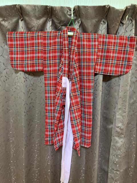 1384.レトロ☆子供着物☆リメイクにも☆赤チェック柄 < キッズ/ベビー  1384.レトロ☆子供着物☆リメイクにも☆赤チェック柄  < キッズ/ベビーの