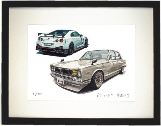 NC-1420スカイラインGT-R/GT限定版画サイン有額装済作家平右ヱ門 < 自動車/バイク NC-1420スカイラインGT-R/GT限定版画サイン有額装済作家平右ヱ門 < 自動車/バイク