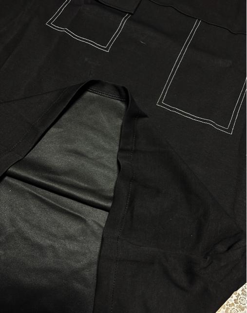 ひざ丈 ワンピース 厚手 リブ付き チュニック ブラック 大きいサイズ < 女性ファッション ひざ丈 ワンピース 厚手 リブ付き チュニック ブラック 大きいサイズ < 女性ファッションの