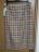 アンタイトル昨季新品ウール混ベージュオレンジ系チェック柄タイトスカート大きいサイズ4412号13号レトロロングスカート