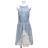 新品モスキーノMOSCHINOレース ホルターネックワンピース水色4