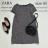 ◆美品◆ZARA◆ツイード半袖ワンピース◆膝丈◆チュニック◆黒◆ゆったり◆M