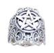PeterStone: Scrollwork Pentacle Ring