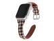 Apple Watch �璹�i�q�� �L�����o�X���n �t�F�C�N���U�[ �o���h 38/40/41mm�@�u���b�N�`�F�b�N���u���E��