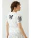 ���f�I�N���E���Y�� Ribon�~Butterfly TEE�i�I�t�z���C�gM�j