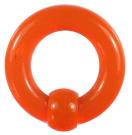 アクリルボディピアス キャプティブビーズリング オレンジ 2G シンプル 耳 口 眉 軟骨 ヘリックス トラガス POP 透明