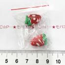 2*樹脂ビーズ 横穴いちご 25